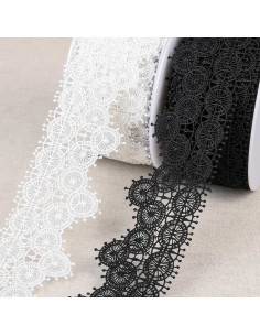 Fine guipure circles - Black 2