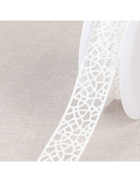 Guipure mesh - White
