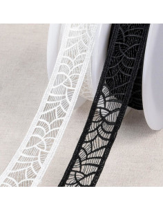 Fine vegetable guipure - White 2
