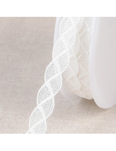 Fine chain guipure - White