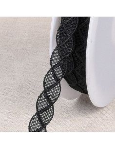 Fine chain guipure - Black