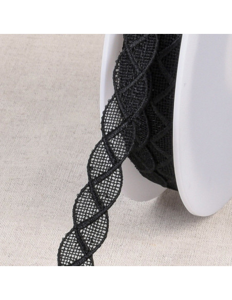 Fine chain guipure - Black