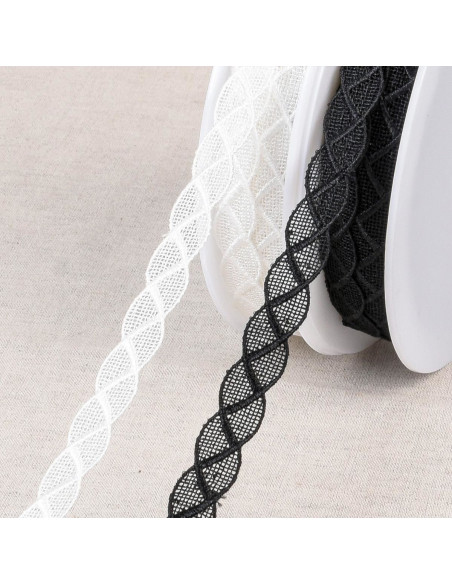 Fine chain guipure - Black