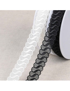 Fine guipure waves - White 2