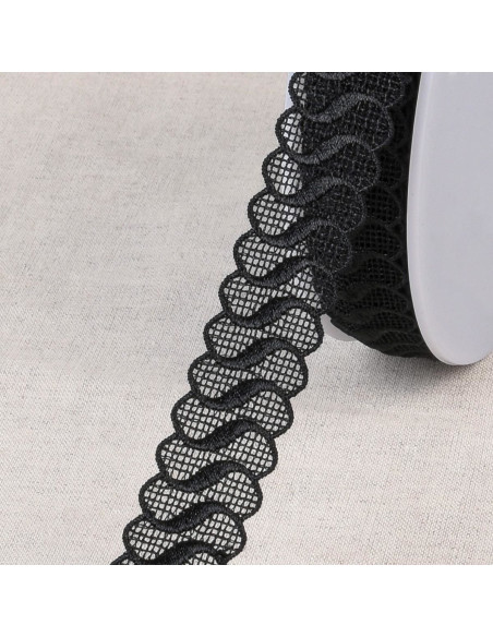 Fine wave guipure - Black