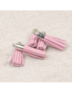 Set of 6 mini pom-poms - Pink