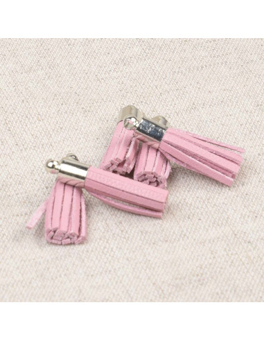 Set of 6 mini pom-poms - Pink