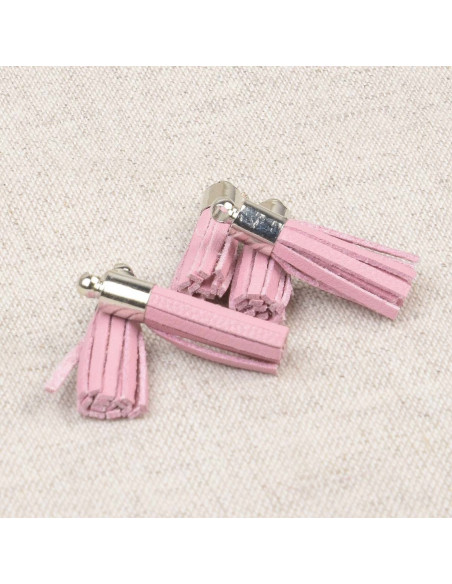 Set of 6 mini pom-poms - Pink