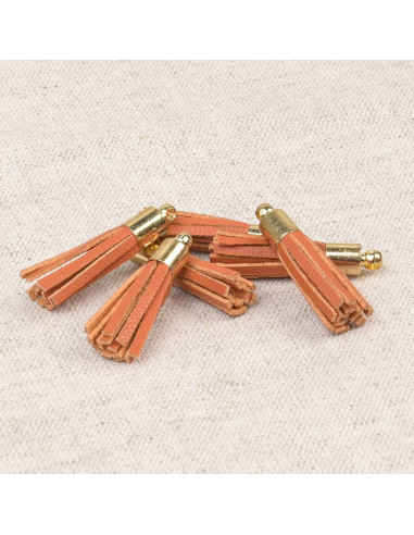Set of 6 mini pom-poms - Orange