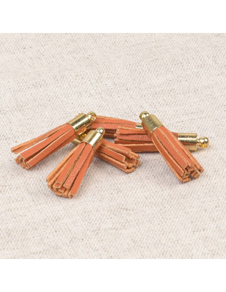 Set of 6 mini pom-poms - Orange