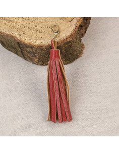 Pom-pom with clasp - Red