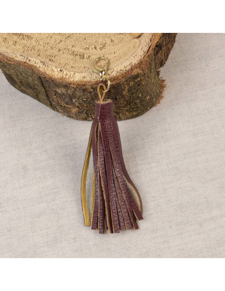 Pompon with clasp - Plum