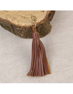Pompon with clasp - Chocolate