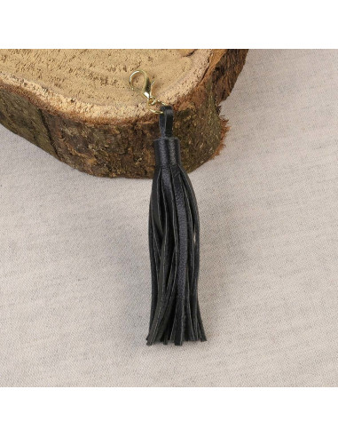 Pom-pom with clasp - Black
