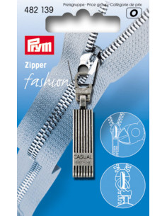 Zipper pull - Casual antique silver