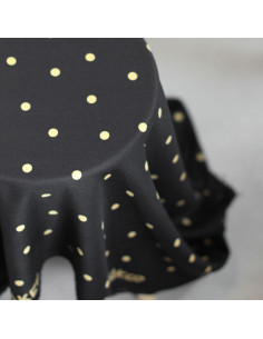 Jolly Dots viscose crepe fabric - Black