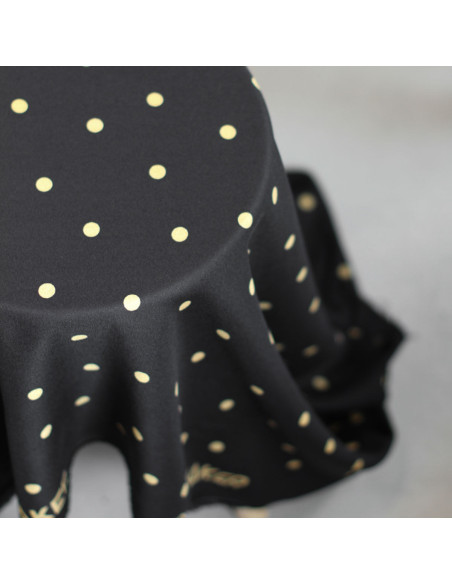 Jolly Dots viscose crepe fabric - Black