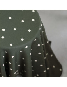 Jolly Dots Viscose Crepe Fabric - Khaki