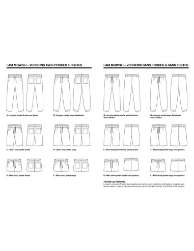 Mowgli jogging shorts and mini-shorts pattern - I am patterns
