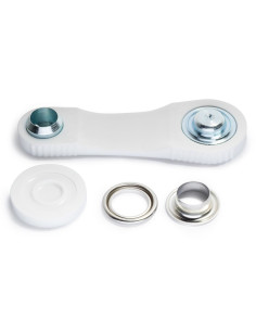Box of 10 eyelets 14 mm with setting tool - Silver 2