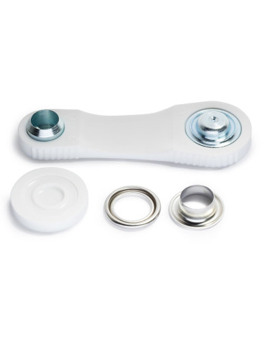 Box of 10 eyelets 14 mm with setting tool - Silver