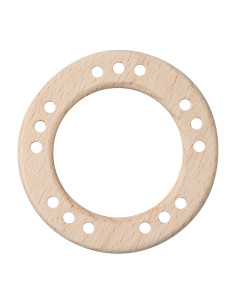 Wooden rings with holes - 70 mm