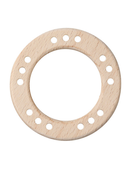 Wooden rings with holes - 70 mm