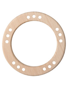 Wooden rings with holes - 80 mm