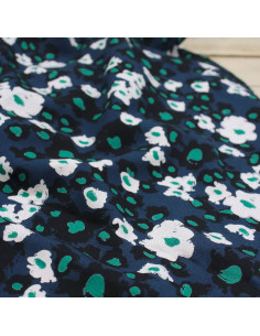 Carlota Atlantic Blue Viscose Twill Fabric - Églantine & Zoé