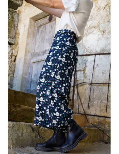 Carlota Atlantic Blue Viscose Twill Fabric - Églantine & Zoé