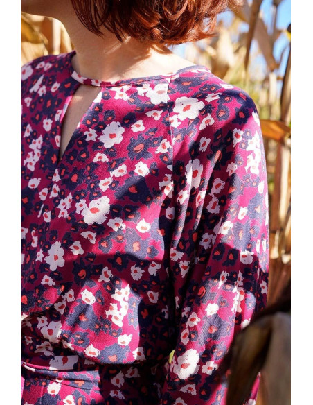 Magenta Pink Carlota Viscose Twill Fabric - Églantine & Zoé