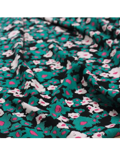 Carlota black licorice viscose twill fabric - Églantine & Zoé