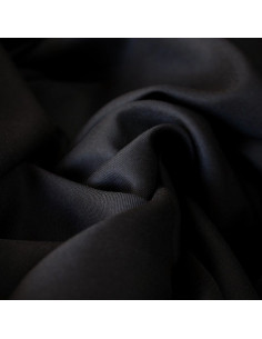 Licorice black viscose twill fabric - Églantine & Zoé