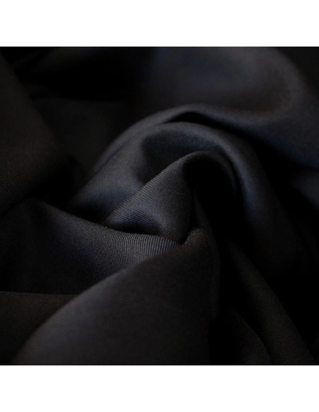 Licorice black viscose twill fabric - Églantine & Zoé