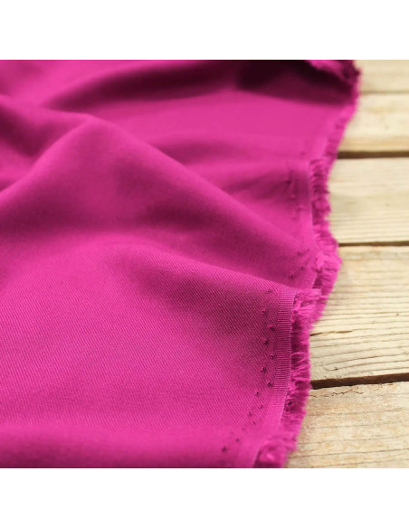Magenta pink viscose twill fabric - Églantine & Zoé