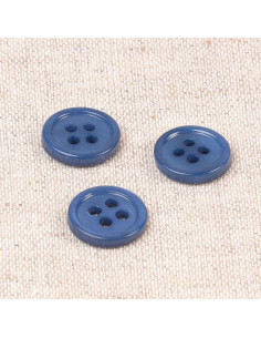 4-hole shell button 11 mm - Navy blue