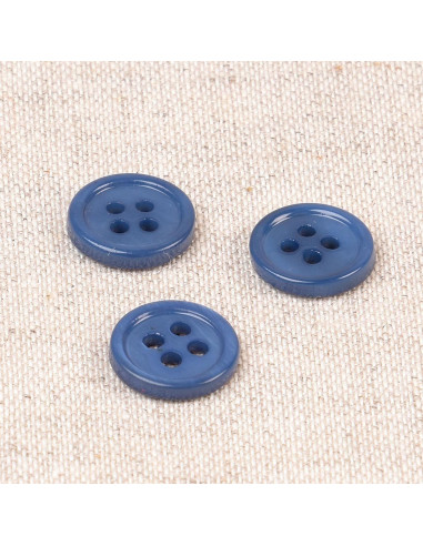 4-hole shell button 11 mm - Navy blue