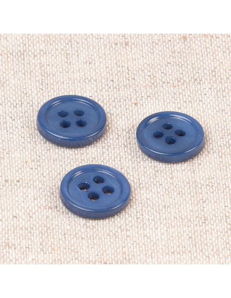 4-hole shell button 11 mm - Navy blue