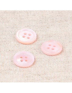 4-hole shell button 11 mm - Pink