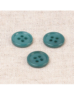 4-hole shell button 11 mm - Willow green