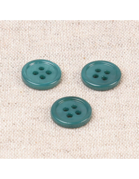 4-hole shell button 11 mm - Willow green