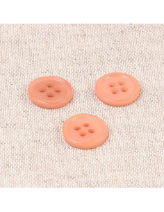4-hole shell button 11 mm - Pink sand