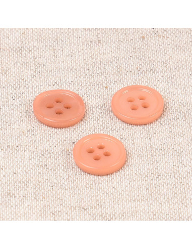 4-hole shell button 11 mm - Pink sand