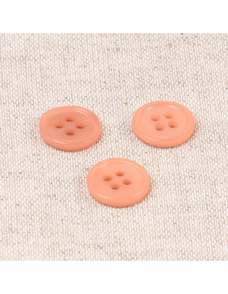 4-hole shell button 11 mm - Pink sand