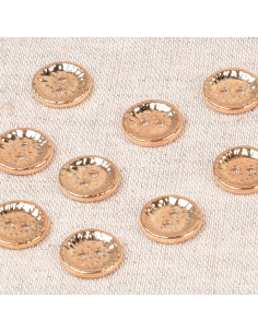 Fancy metal button 11 mm - Gold