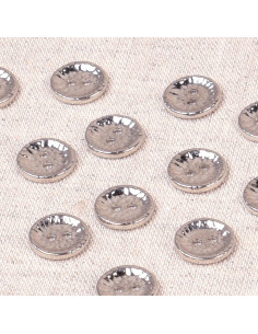Fancy metal button 11 mm - Silver