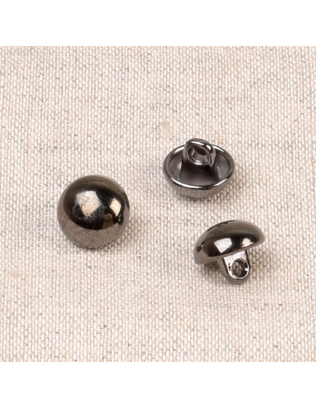 Metal ball button - Gunmetal