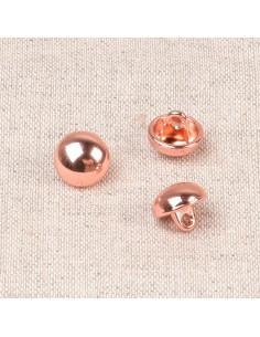 Metal ball button - Rose gold