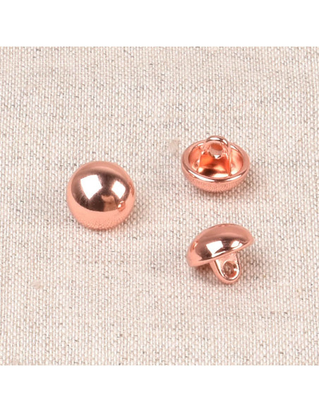 Metal ball button - Rose gold