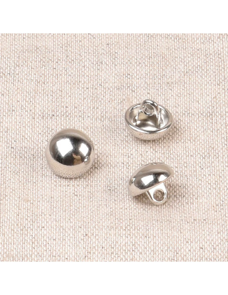 Metal ball button - Silver